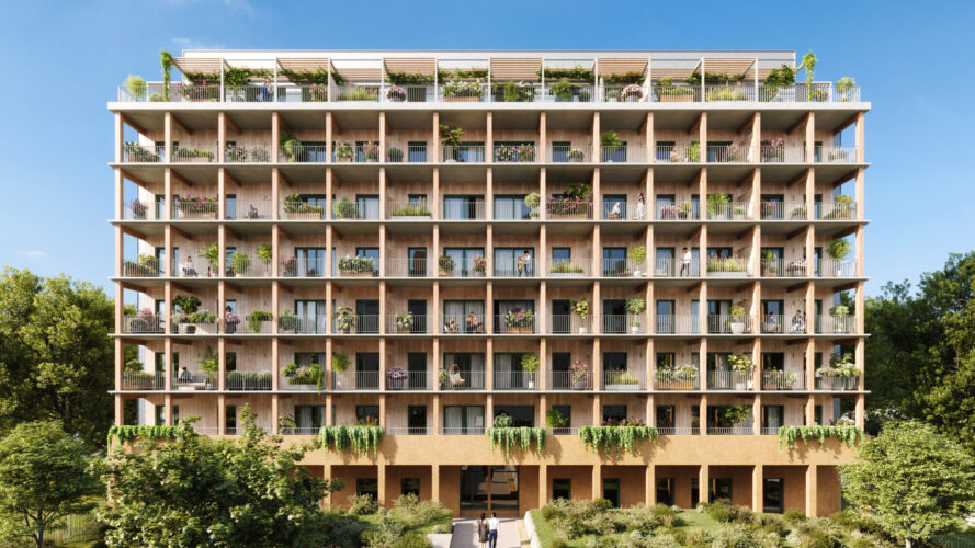 Vue du bâtiment depuis la rue